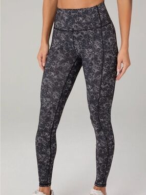 Fabletics On-The-Go PowerHold High-Waisted Leggings, black blurred animal print